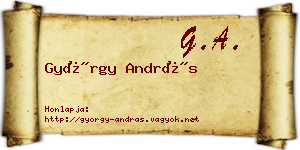 György András névjegykártya