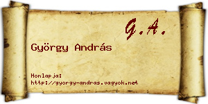 György András névjegykártya