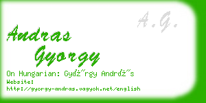 andras gyorgy business card